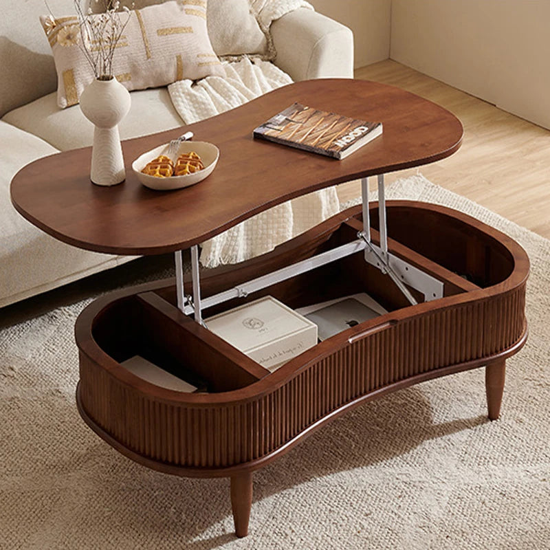 無垢材使用!便利なリフトアップセンターテーブル - おしゃれなリビング空間を演出! fls-5329