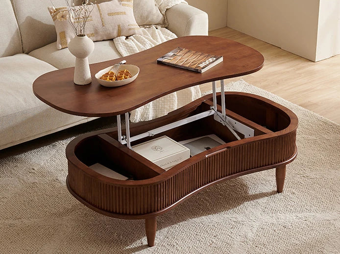 無垢材使用!便利なリフトアップセンターテーブル - おしゃれなリビング空間を演出! fls-5329