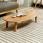 おしゃれなオーバルセンターテーブル - スタイリッシュな収納付きリビング家具 fls-5330