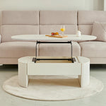 リフトアップセンターテーブル | おしゃれなホワイトデザイン | スペースを有効活用 | シンプルで多機能なリビング家具 fls-5331