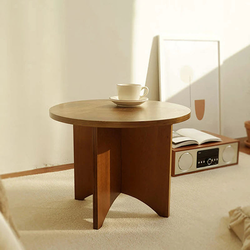 センターテーブル|モダンデザインでリビングにぴったりな円形テーブル|天然木製の温かみある質感 fls-5333