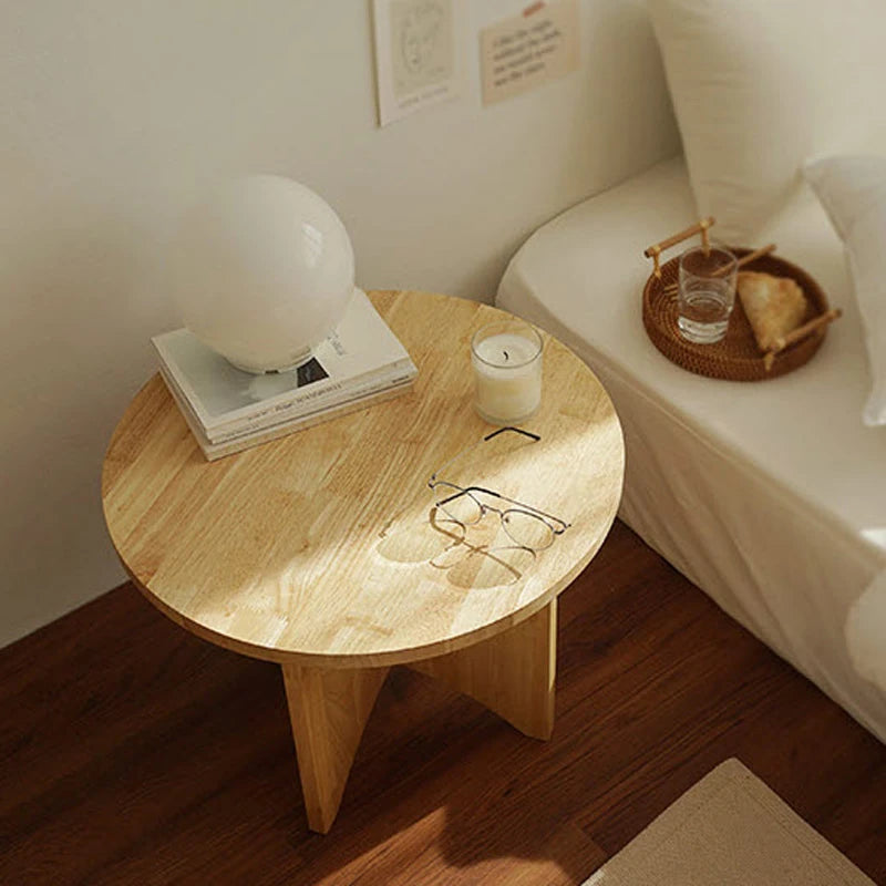 センターテーブル|モダンデザインでリビングにぴったりな円形テーブル|天然木製の温かみある質感 fls-5333