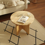 センターテーブル|モダンデザインでリビングにぴったりな円形テーブル|天然木製の温かみある質感 fls-5333