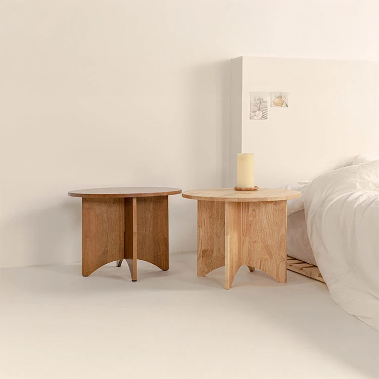 センターテーブル|モダンデザインでリビングにぴったりな円形テーブル|天然木製の温かみある質感 fls-5333