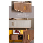 モダンデザインのテレビ台 - 木製、リブ加工、収納スペース付き、温かみのあるナチュラルカラー fls-5334