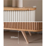 モダンデザインのテレビ台 - 木製、リブ加工、収納スペース付き、温かみのあるナチュラルカラー fls-5334