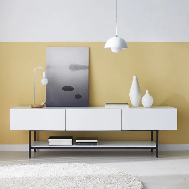 モダンホワイトテレビ台 – スタイリッシュなデザインでお部屋を引き立てる収納付きリビング家具 fls-5335
