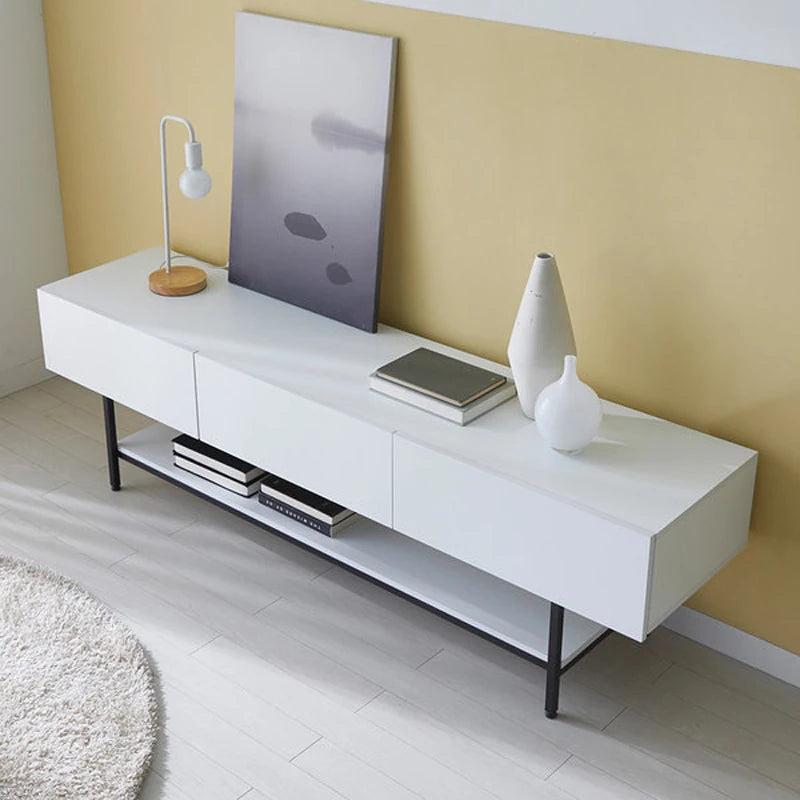 モダンホワイトテレビ台 – スタイリッシュなデザインでお部屋を引き立てる収納付きリビング家具 fls-5335