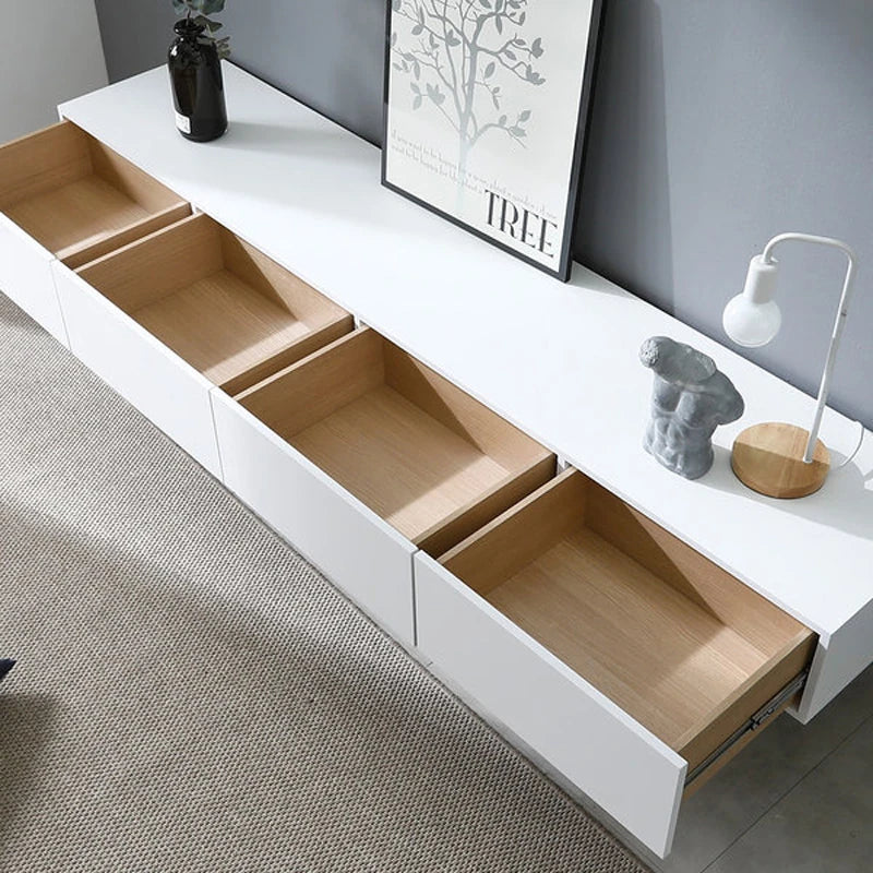 モダンホワイトテレビ台 – スタイリッシュなデザインでお部屋を引き立てる収納付きリビング家具 fls-5335