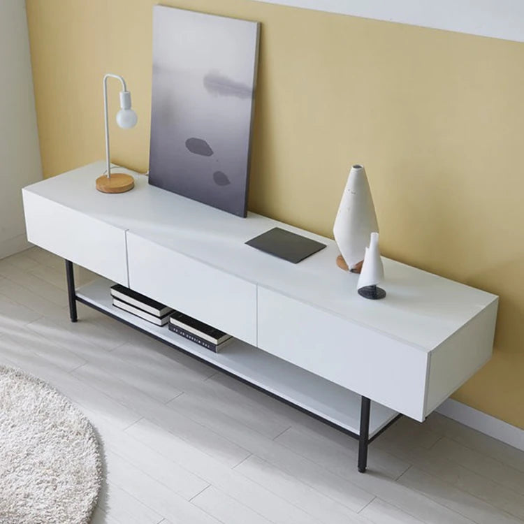 モダンホワイトテレビ台 – スタイリッシュなデザインでお部屋を引き立てる収納付きリビング家具 fls-5335