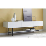 モダンホワイトテレビ台 – スタイリッシュなデザインでお部屋を引き立てる収納付きリビング家具 fls-5335