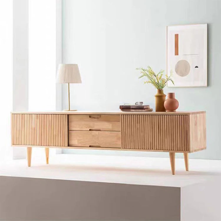 モダンデザインの木製テレビ台 - シンプルで洗練されたリビングルームの必需品! fls-5336