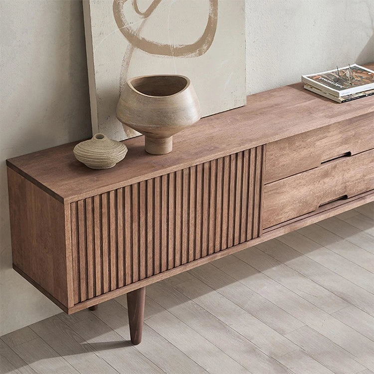 モダンデザインの木製テレビ台 - シンプルで洗練されたリビングルームの必需品! fls-5336