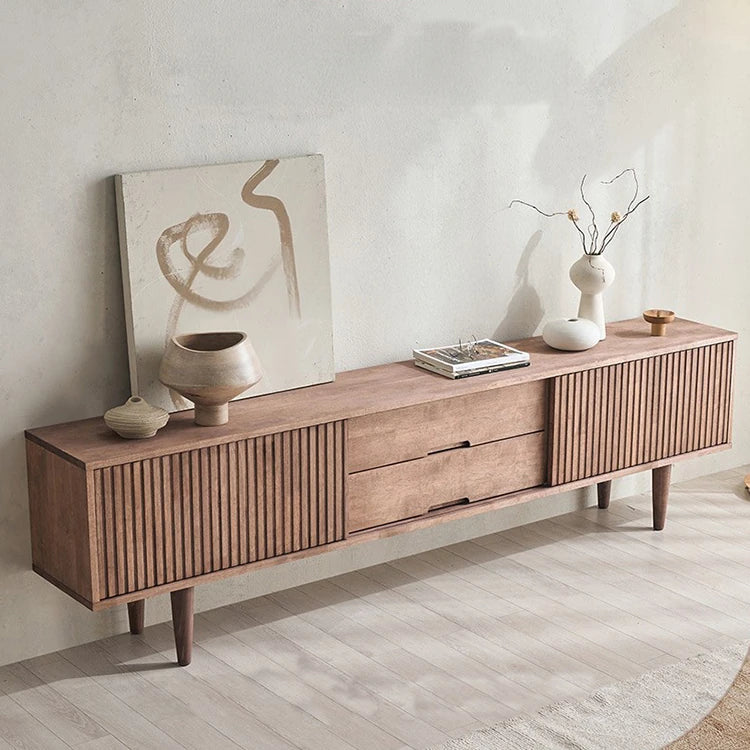 モダンデザインの木製テレビ台 - シンプルで洗練されたリビングルームの必需品! fls-5336