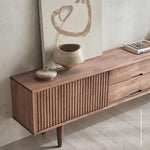 モダンデザインの木製テレビ台 - シンプルで洗練されたリビングルームの必需品! fls-5336