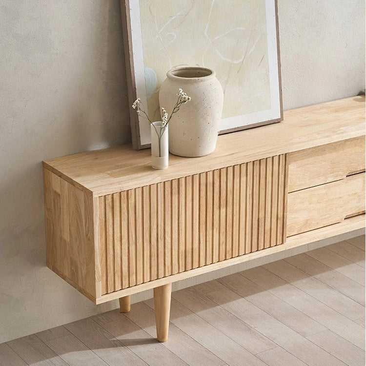モダンデザインの木製テレビ台 - シンプルで洗練されたリビングルームの必需品! fls-5336