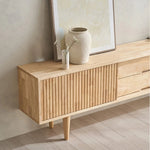 モダンデザインの木製テレビ台 - シンプルで洗練されたリビングルームの必需品! fls-5336