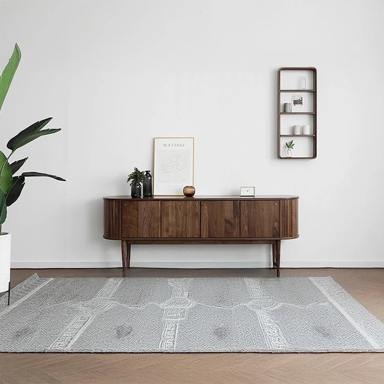 ナチュラルモダンキャビネット - おしゃれなウッド調、収納力抜群でインテリアを引き立てるデザイン fls-5337