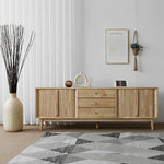 ナチュラルウッド調 テレビ台 - シンプルでスタイリッシュな収納家具、リビングにぴったり! fls-5338