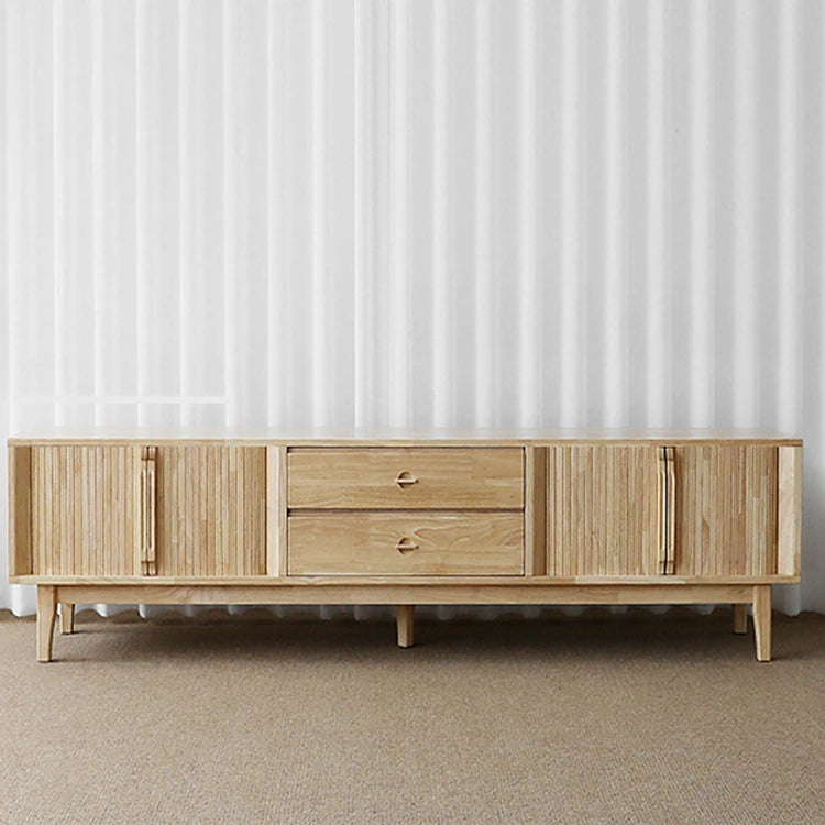 ナチュラルウッド調 テレビ台 - シンプルでスタイリッシュな収納家具、リビングにぴったり! fls-5338