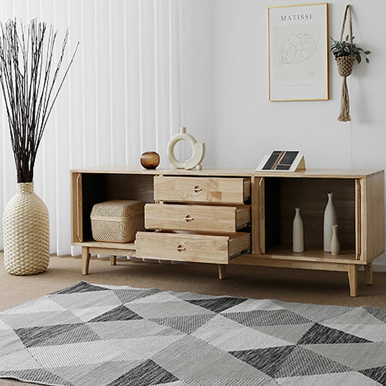 ナチュラルウッド調 テレビ台 - シンプルでスタイリッシュな収納家具、リビングにぴったり! fls-5338