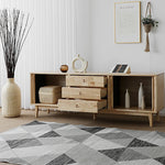 ナチュラルウッド調 テレビ台 - シンプルでスタイリッシュな収納家具、リビングにぴったり! fls-5338