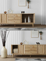 ナチュラルウッド調 テレビ台 - シンプルでスタイリッシュな収納家具、リビングにぴったり! fls-5338