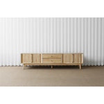 ナチュラルウッド調 テレビ台 - シンプルでスタイリッシュな収納家具、リビングにぴったり! fls-5338