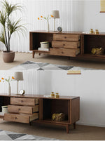 ナチュラルウッド調 テレビ台 - シンプルでスタイリッシュな収納家具、リビングにぴったり! fls-5338