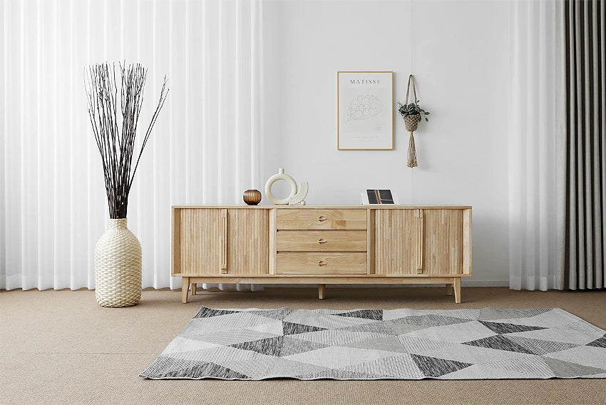 ナチュラルウッド調 テレビ台 - シンプルでスタイリッシュな収納家具、リビングにぴったり! fls-5338