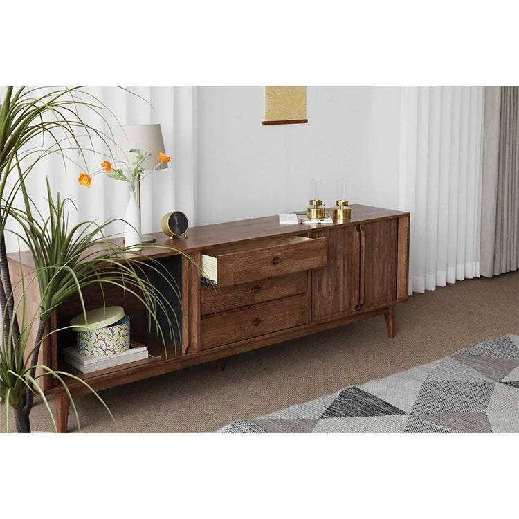 ナチュラルウッド調 テレビ台 - シンプルでスタイリッシュな収納家具、リビングにぴったり! fls-5338