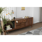 ナチュラルウッド調 テレビ台 - シンプルでスタイリッシュな収納家具、リビングにぴったり! fls-5338