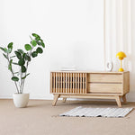 シンプルモダンテレビ台 - 木製デザイン、収納力抜群でリビングをおしゃれに演出する家具 fls-5339