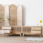 シンプルモダンテレビ台 - 木製デザイン、収納力抜群でリビングをおしゃれに演出する家具 fls-5339