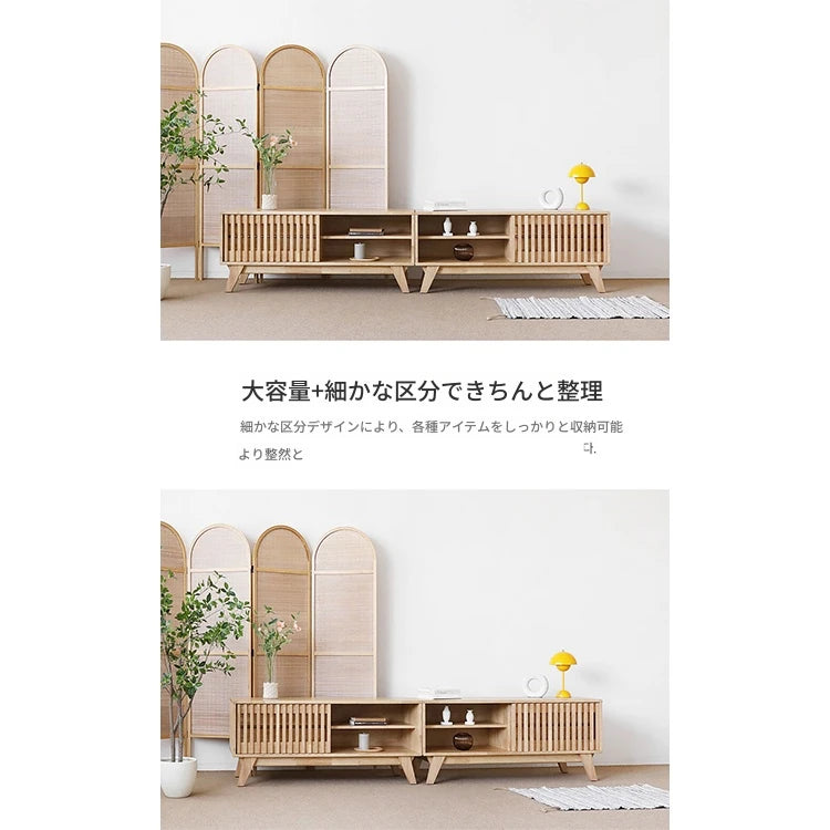 シンプルモダンテレビ台 - 木製デザイン、収納力抜群でリビングをおしゃれに演出する家具 fls-5339