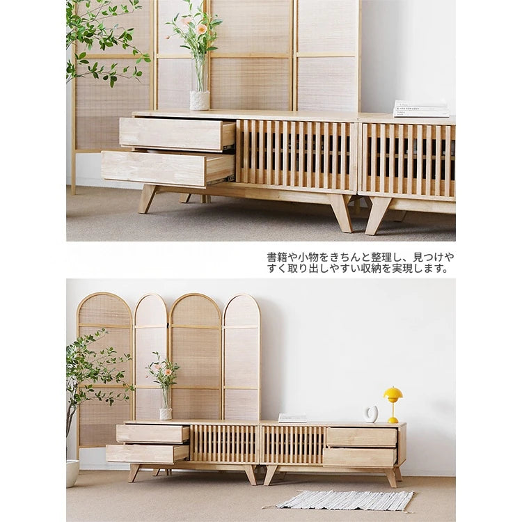 シンプルモダンテレビ台 - 木製デザイン、収納力抜群でリビングをおしゃれに演出する家具 fls-5339