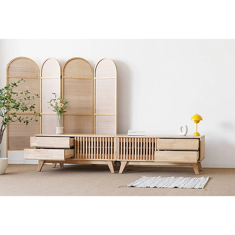 シンプルモダンテレビ台 - 木製デザイン、収納力抜群でリビングをおしゃれに演出する家具 fls-5339