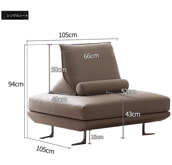 シンプルモダンソファー | パイン材・綿麻・スチール製 | 快適なリビング空間を演出するデザインソファー flsd-5180