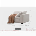 スタイリッシュなパイン製ソファー|綿麻とグースダウン・シリコンフィル使用で贅沢な座り心地【インテリア】 flsd-5181