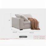 スタイリッシュなパイン製ソファー|綿麻とグースダウン・シリコンフィル使用で贅沢な座り心地【インテリア】 flsd-5181