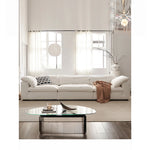 スタイリッシュなパイン製ソファー|綿麻とグースダウン・シリコンフィル使用で贅沢な座り心地【インテリア】 flsd-5181