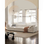 スタイリッシュなパイン製ソファー|綿麻とグースダウン・シリコンフィル使用で贅沢な座り心地【インテリア】 flsd-5181