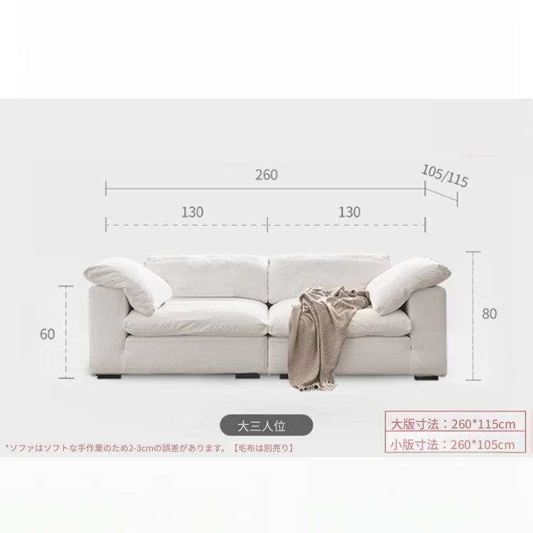 スタイリッシュなパイン製ソファー|綿麻とグースダウン・シリコンフィル使用で贅沢な座り心地【インテリア】 flsd-5181