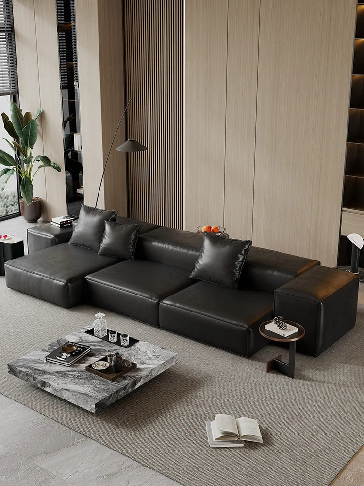 モダンデザイン本革ソファー|パイン・ダウン・合成皮革使用|スタイリッシュなリビング空間を演出! flsd-5182