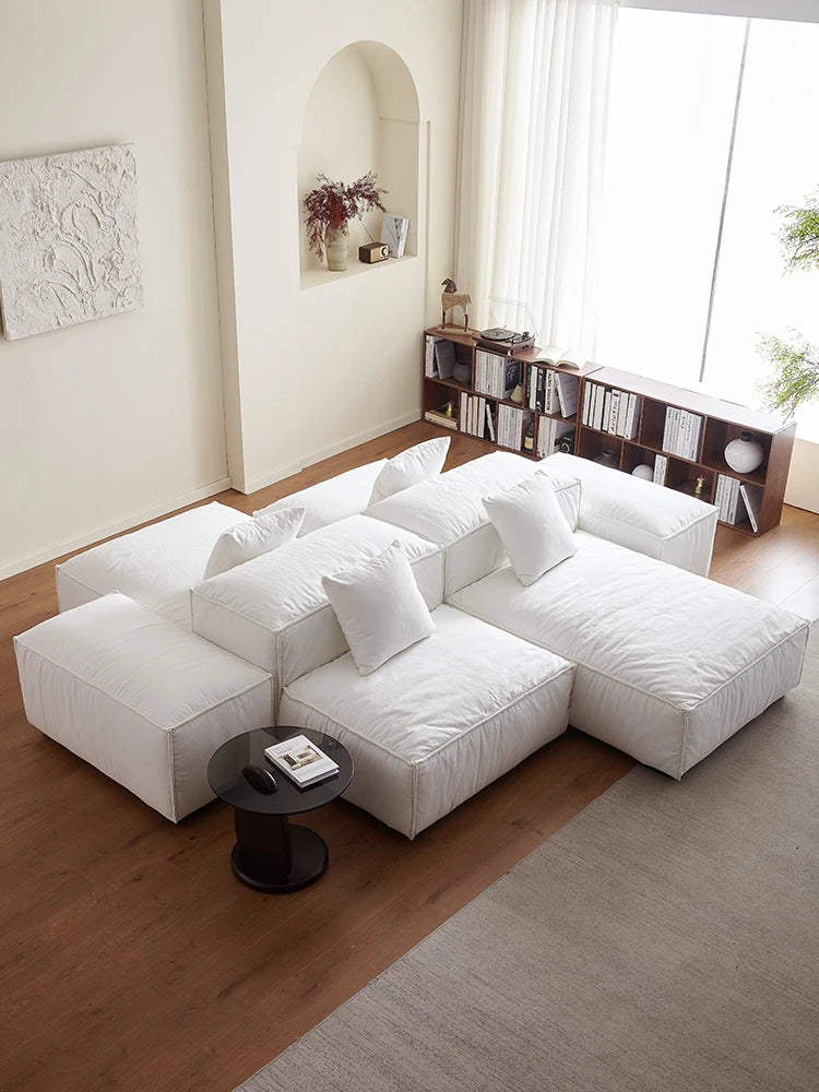 モダンデザイン本革ソファー|パイン・ダウン・合成皮革使用|スタイリッシュなリビング空間を演出! flsd-5182