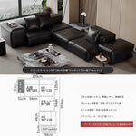 モダンデザイン本革ソファー|パイン・ダウン・合成皮革使用|スタイリッシュなリビング空間を演出! flsd-5182