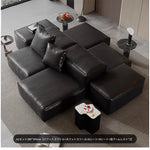 モダンデザイン本革ソファー|パイン・ダウン・合成皮革使用|スタイリッシュなリビング空間を演出! flsd-5182