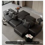 モダンデザイン本革ソファー|パイン・ダウン・合成皮革使用|スタイリッシュなリビング空間を演出! flsd-5182