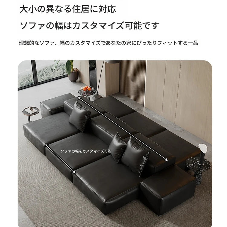 モダンデザイン本革ソファー|パイン・ダウン・合成皮革使用|スタイリッシュなリビング空間を演出! flsd-5182