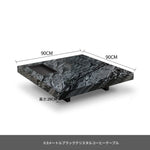 大理石とステンレスの洗練されたセンターテーブル - モダンインテリアに最適なデザイン flsd-5183